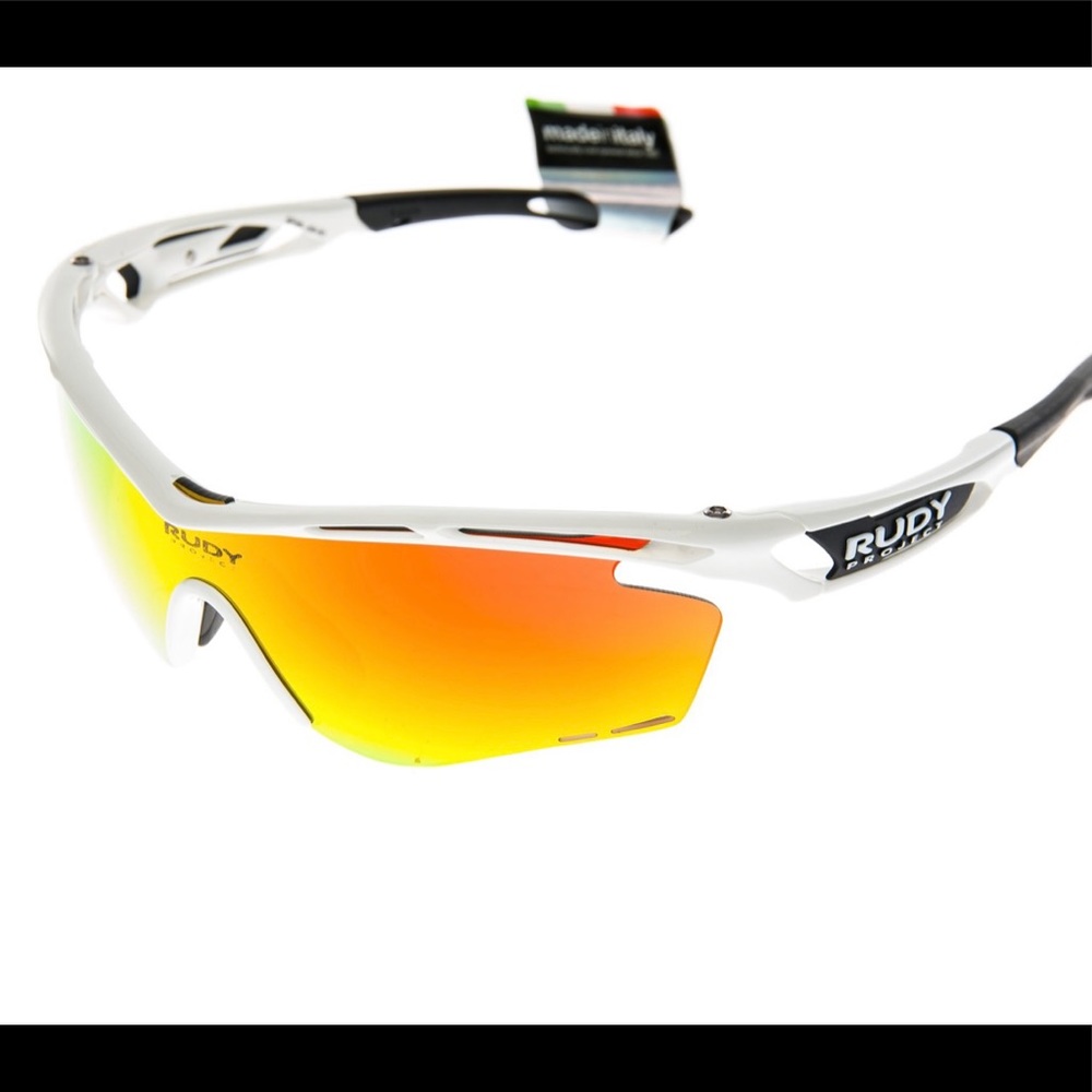 Rudy Project tralyx white gloss sunglasses |orange